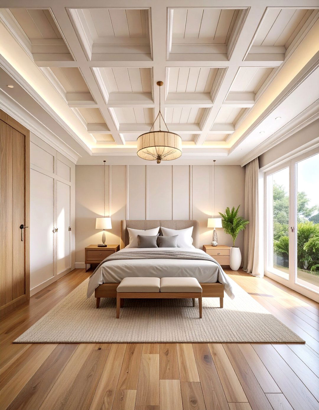 Shallow Flat Coffered Ceiling for Low Ceilings - 20 Coffered Ceiling Ideas