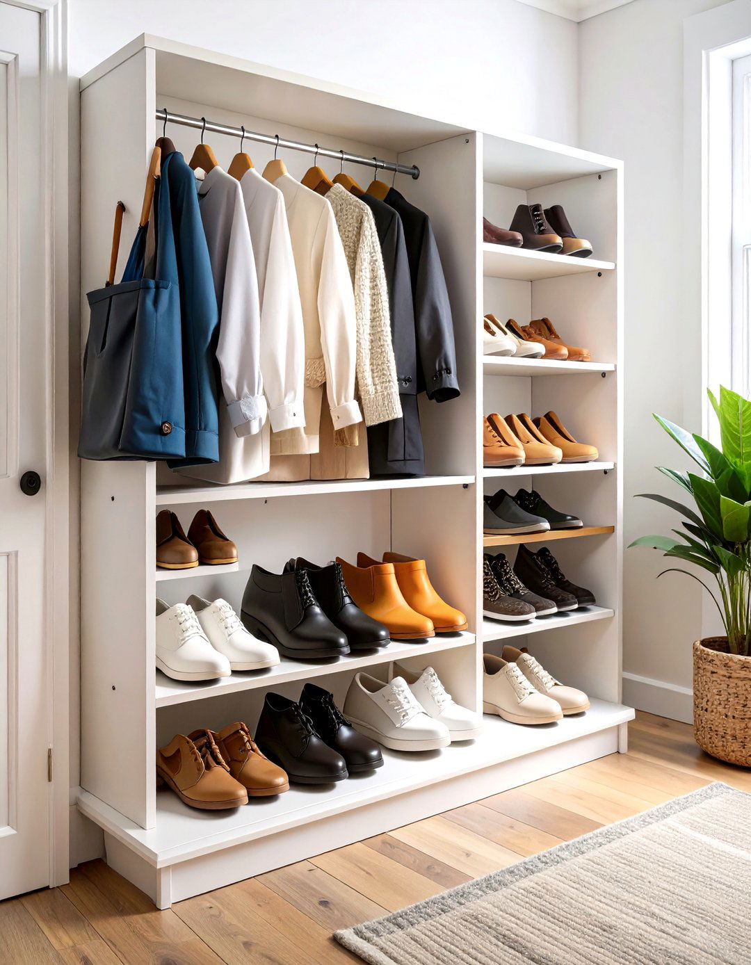 Shallow Hallway Shoe Cabinet with Tilt Out Fronts - 20 Hallway Storage Ideas