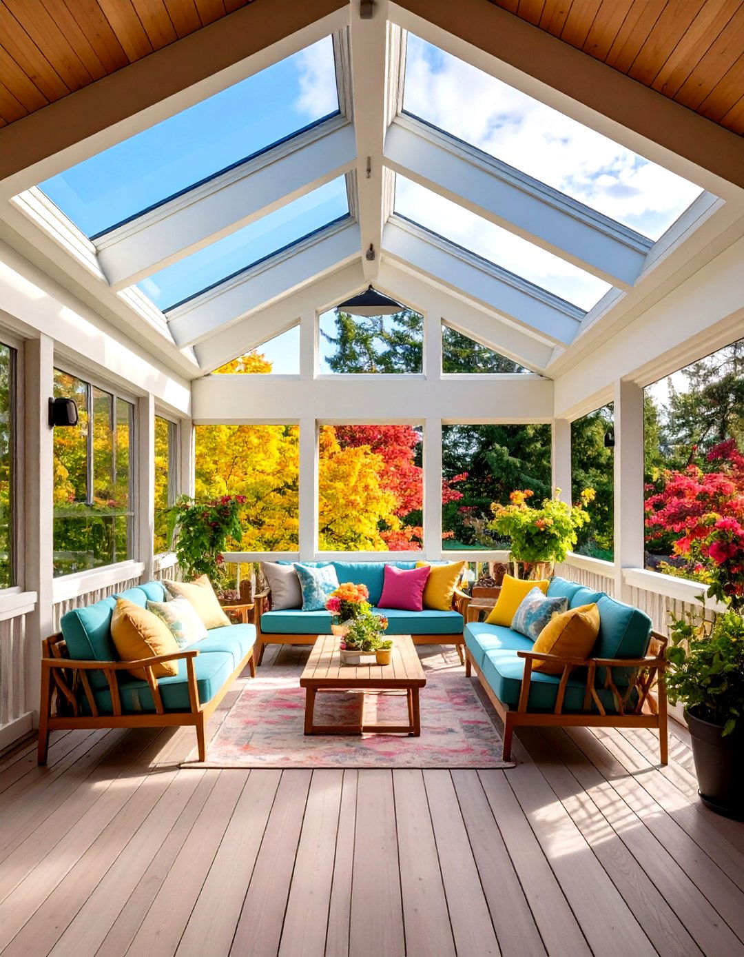 Shed Roof Porch with Skylights - 20 Shed Roof Porch Design Ideas