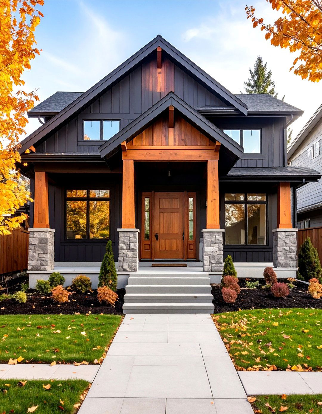 Sherwin Williams Iron Ore Black House with Cedar Accents - 20 Paint Colors for a Modern Black House With Cedar Accents