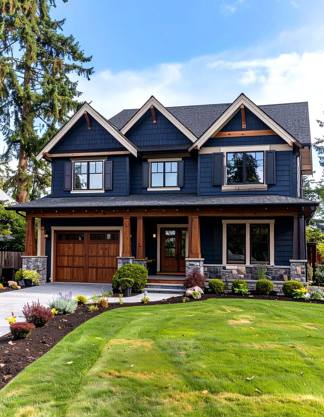 Sherwin Williams Naval Black House with Cedar Accents - 20 Paint Colors for a Modern Black House With Cedar Accents