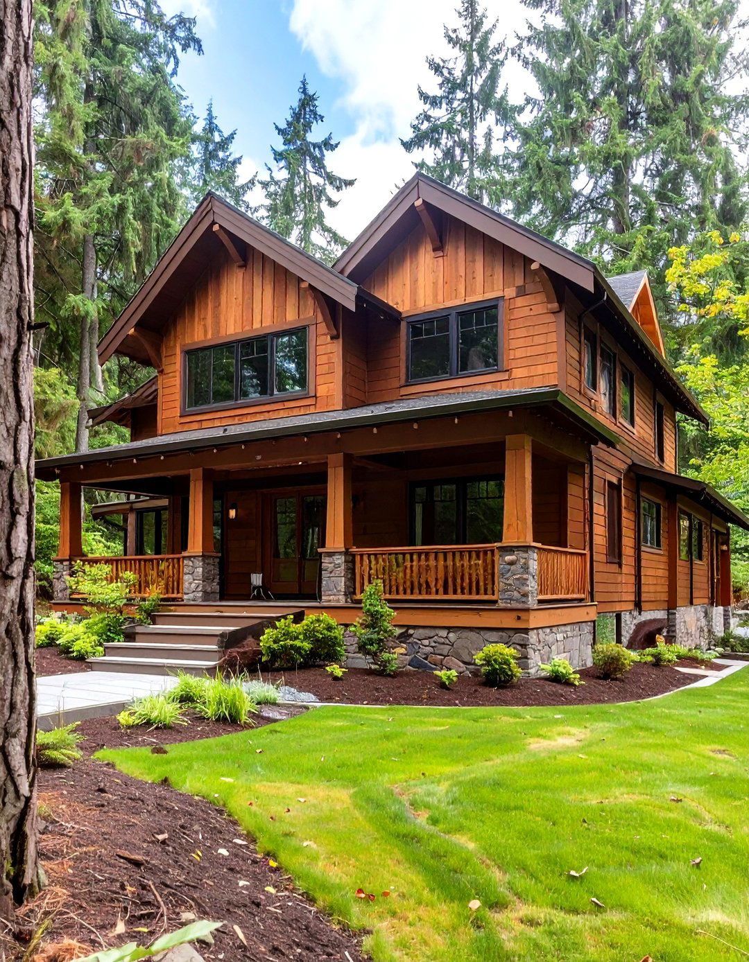 Sherwin Williams Urbane Bronze Black House with Cedar Accents - 20 Paint Colors for a Modern Black House With Cedar Accents