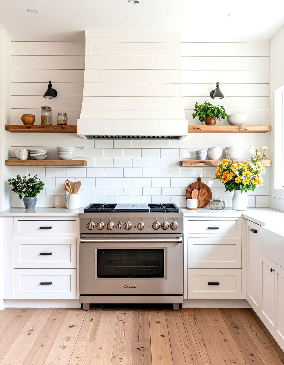 Shiplap Accent Walls in Farmhouse Kitchens - 20 Farmhouse Kitchen Ideas