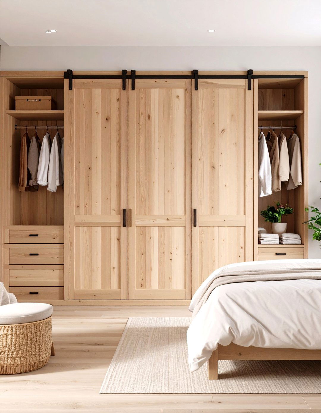 Shiplap Barn Style Closet Doors - 20 closet door ideas