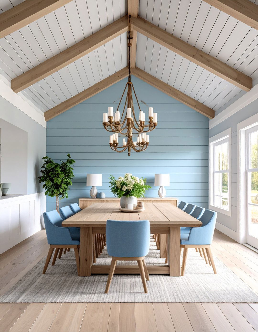 Shiplap Ceiling Feature - 20 Shiplap Dining Room Wall Ideas