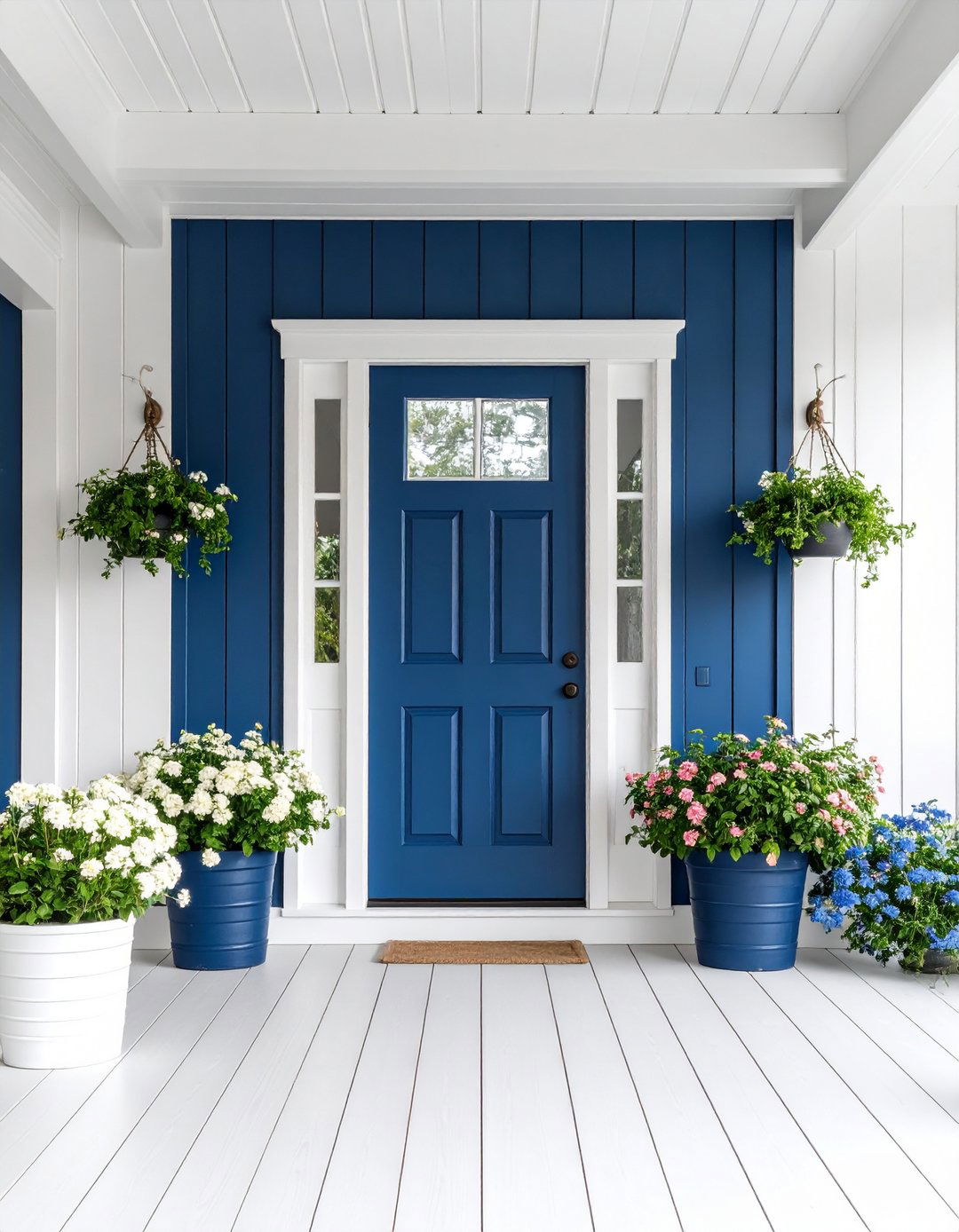 Shiplap Entryway Wall with Coastal Charm - 20 Entryway Wall Ideas