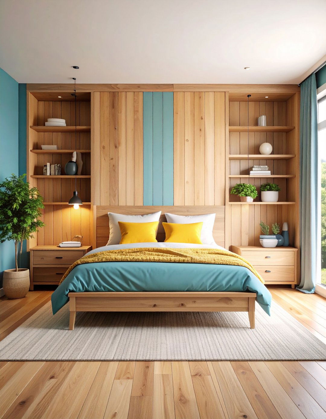 Shiplap Front on Built Ins - 20 Shiplap Bedroom Ideas