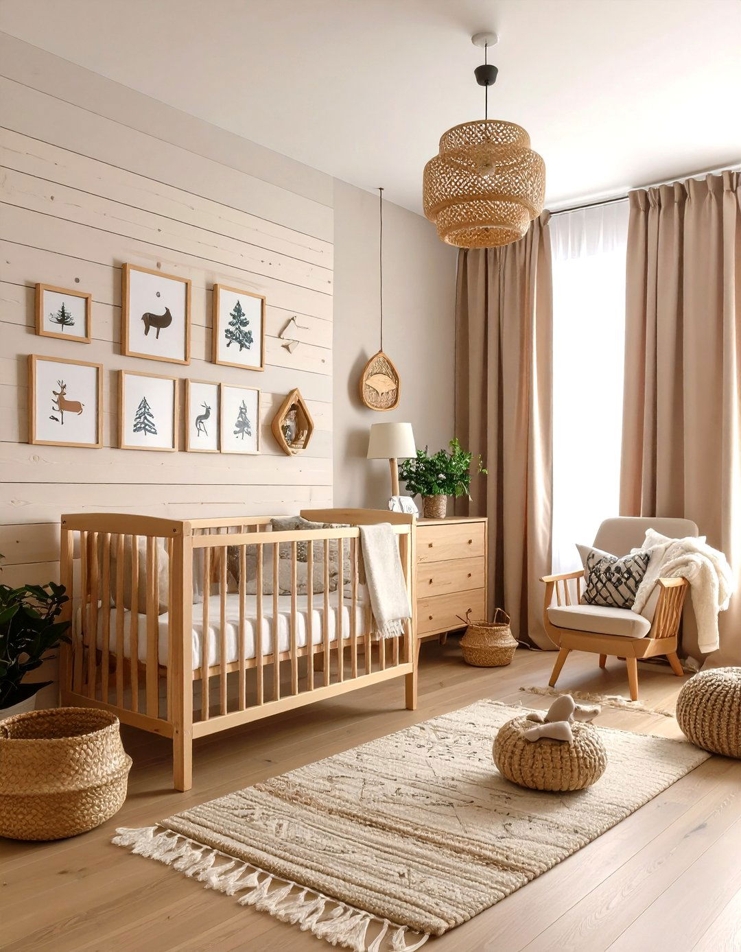 Shiplap Statement Walls Elevate Nursery Character - 20 Farmhouse Nursery Ideas