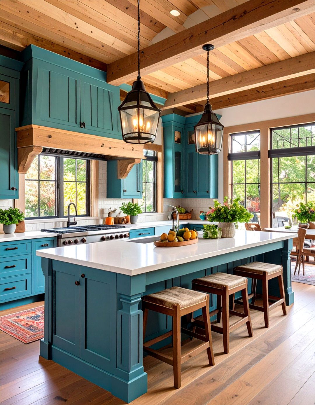 Shiplap with Decorative Corbels - 20 Shiplap Kitchen Island Ideas