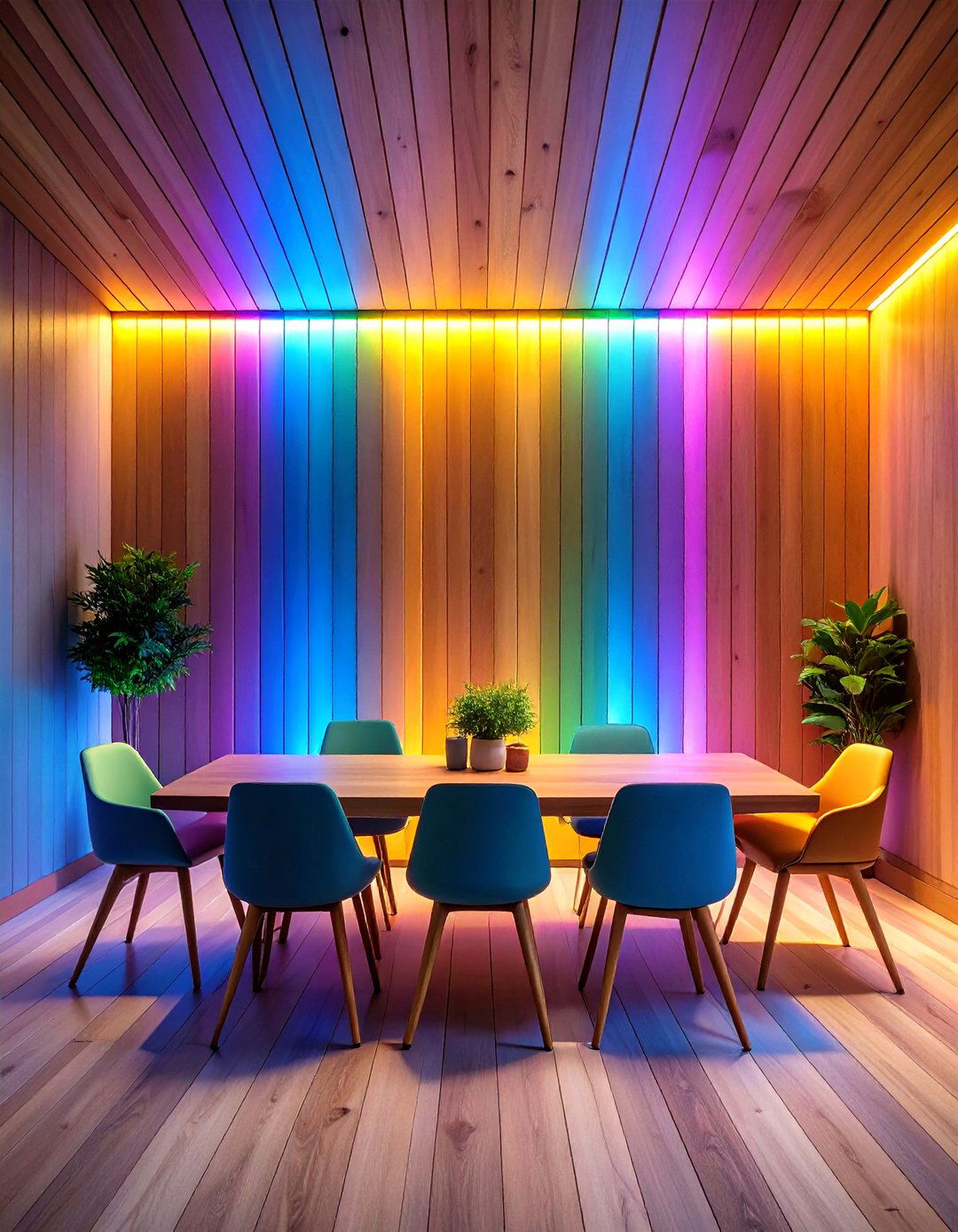 Shiplap with Hidden LED Lighting - 20 Shiplap Dining Room Wall Ideas