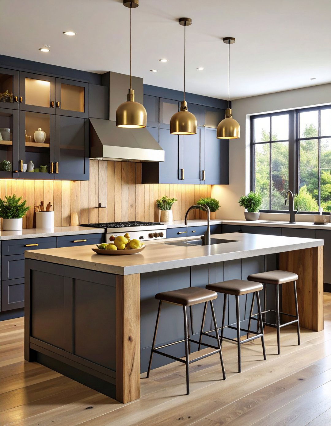 Shiplap with Metal Inlays - 20 Shiplap Backsplash Ideas for Your Kitchen