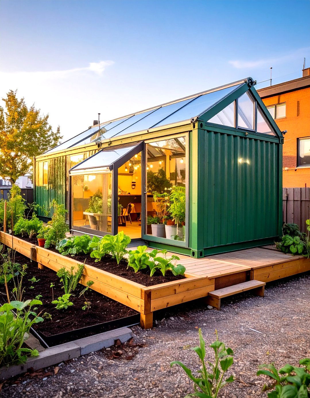 Shipping Container Greenhouse Workshop Stack - 20 Greenhouse and Shed Combo Ideas