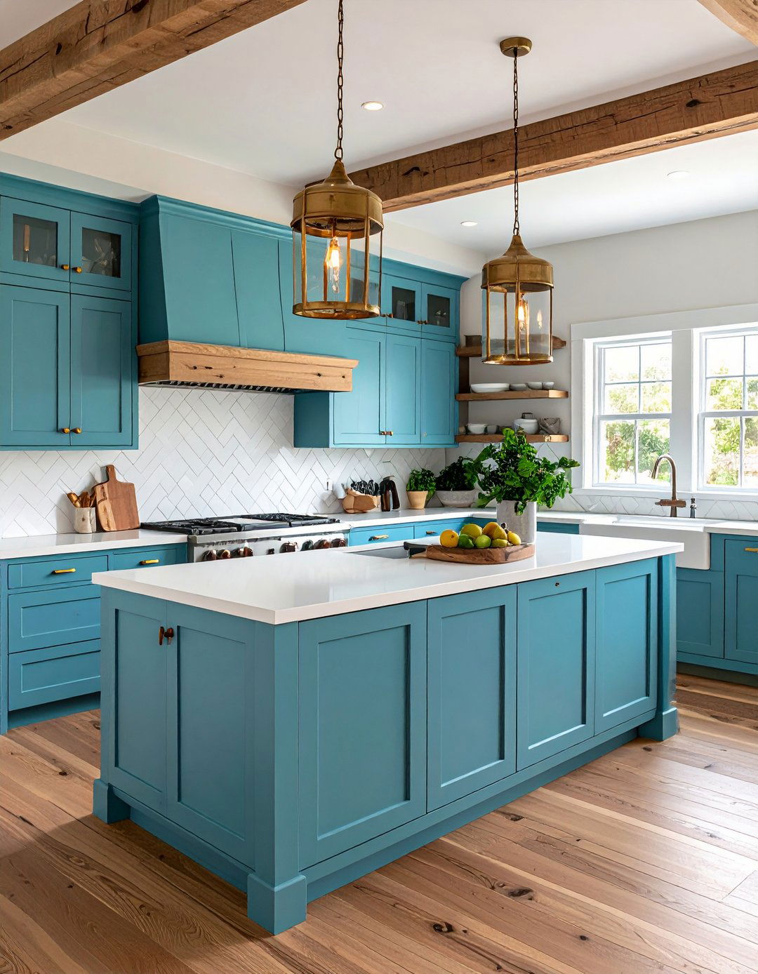 Shoreline Inspired Blue and White Kitchen Tour - 20 Blue and White Kitchen Ideas
