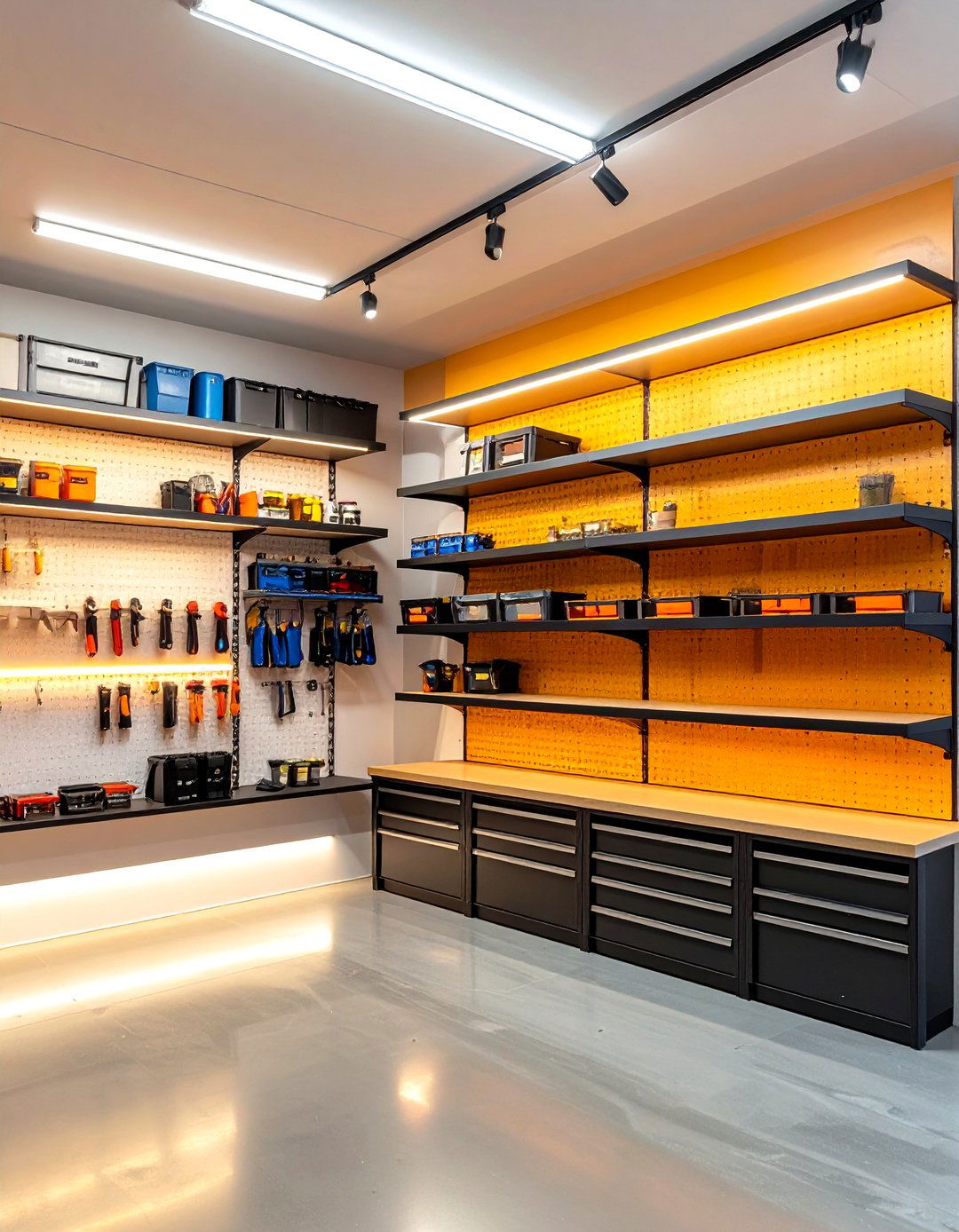 Showcase Garage Hobby Display Wall - 20 Garage Decor Ideas