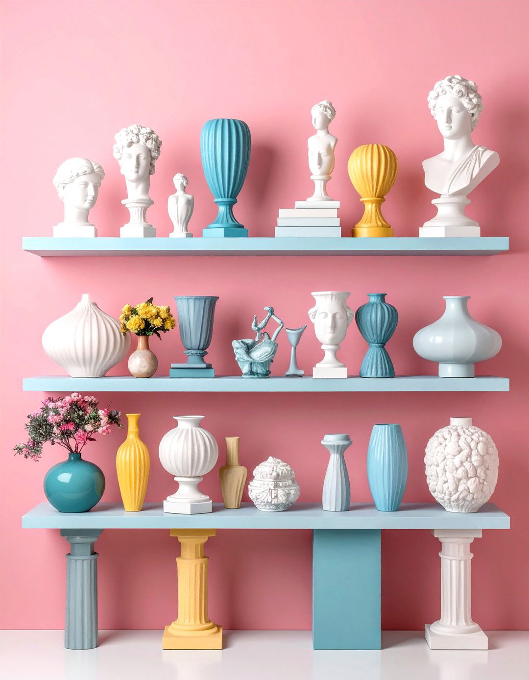 Showcase Sculptures and Art Objects - 20 Shelf Decor Ideas