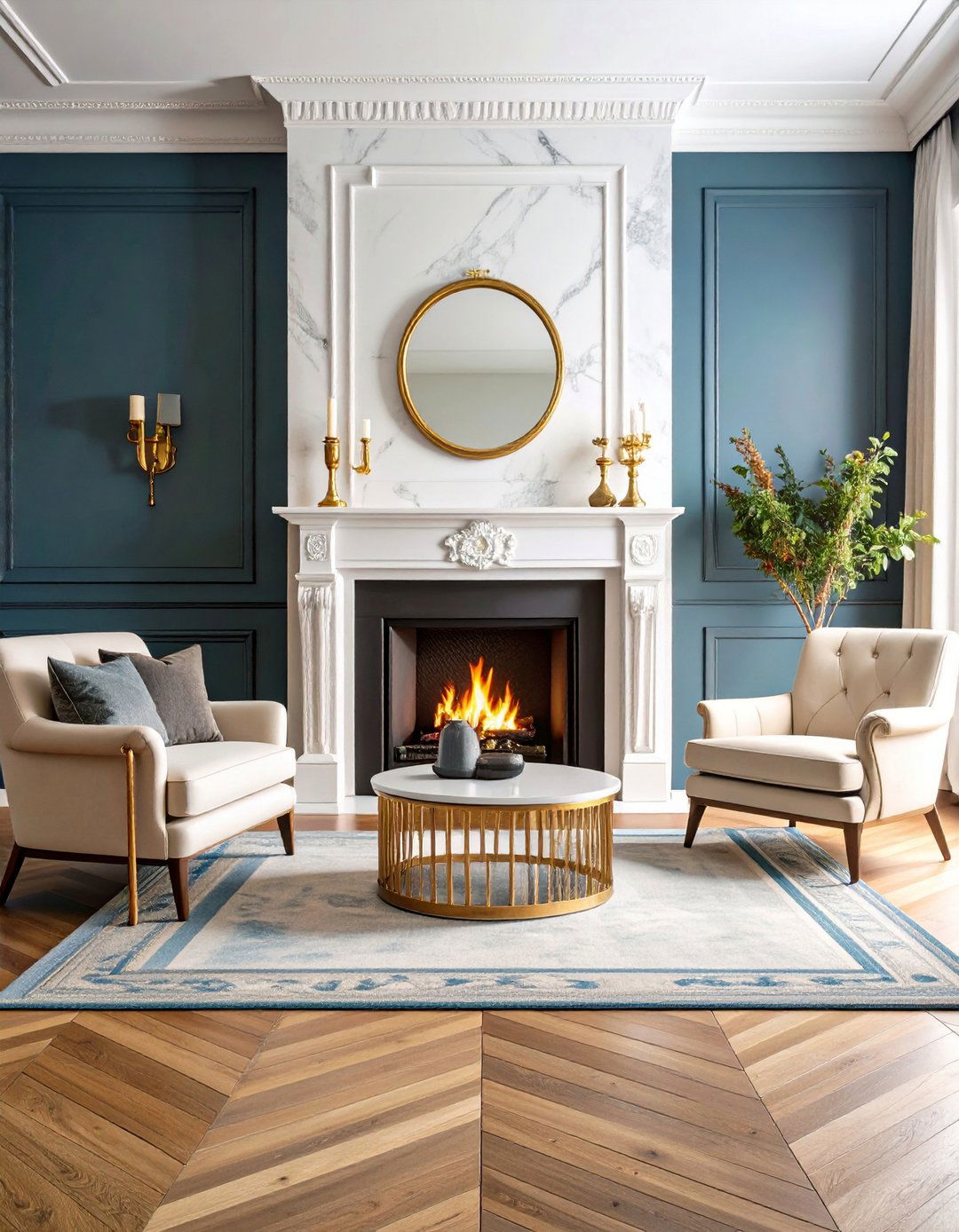 Showcase a Marble Fireplace Surround - 20 Formal Living Room Ideas
