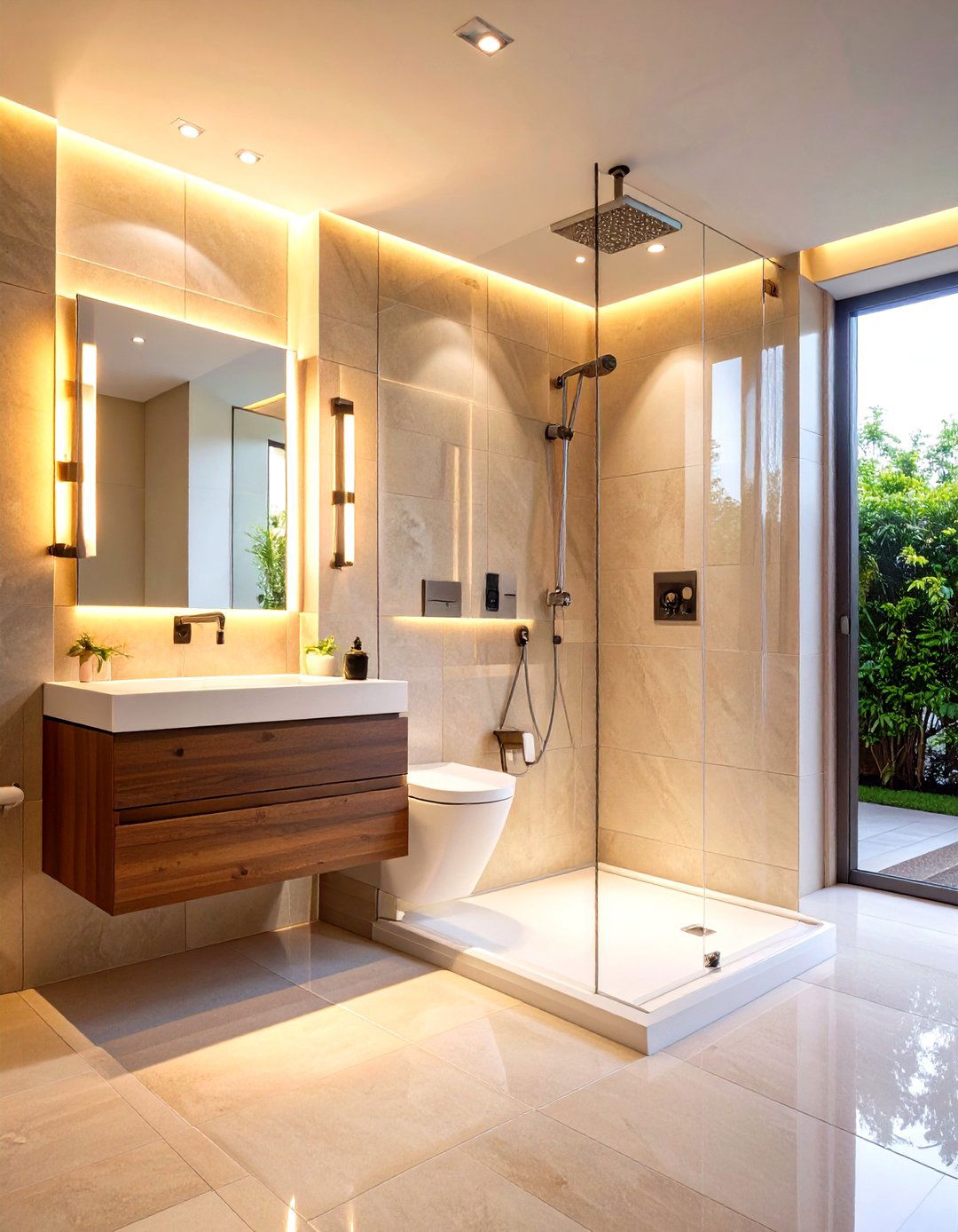 Shower Niche Spotlight Small Bathroom Lighting - 20 Small Bathroom Lighting Ideas