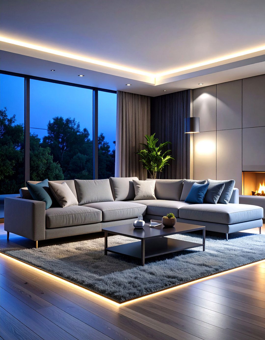 Silver Metallic Light Fixtures - 20 Silver Living Room Ideas