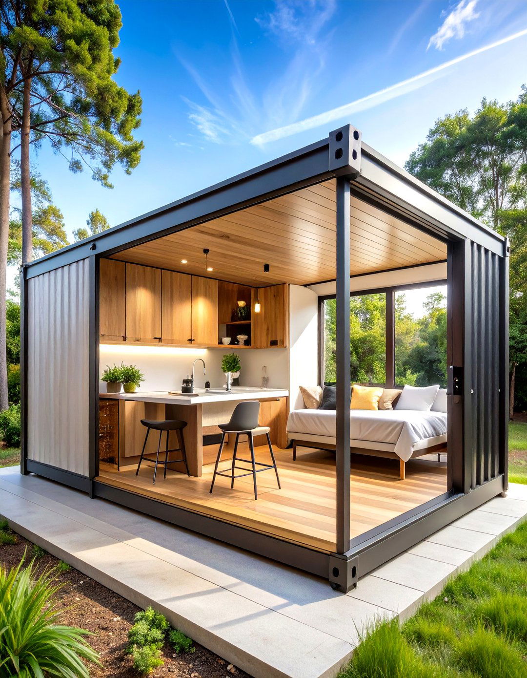 Single Container Tiny Home - 20 Container Home Ideas