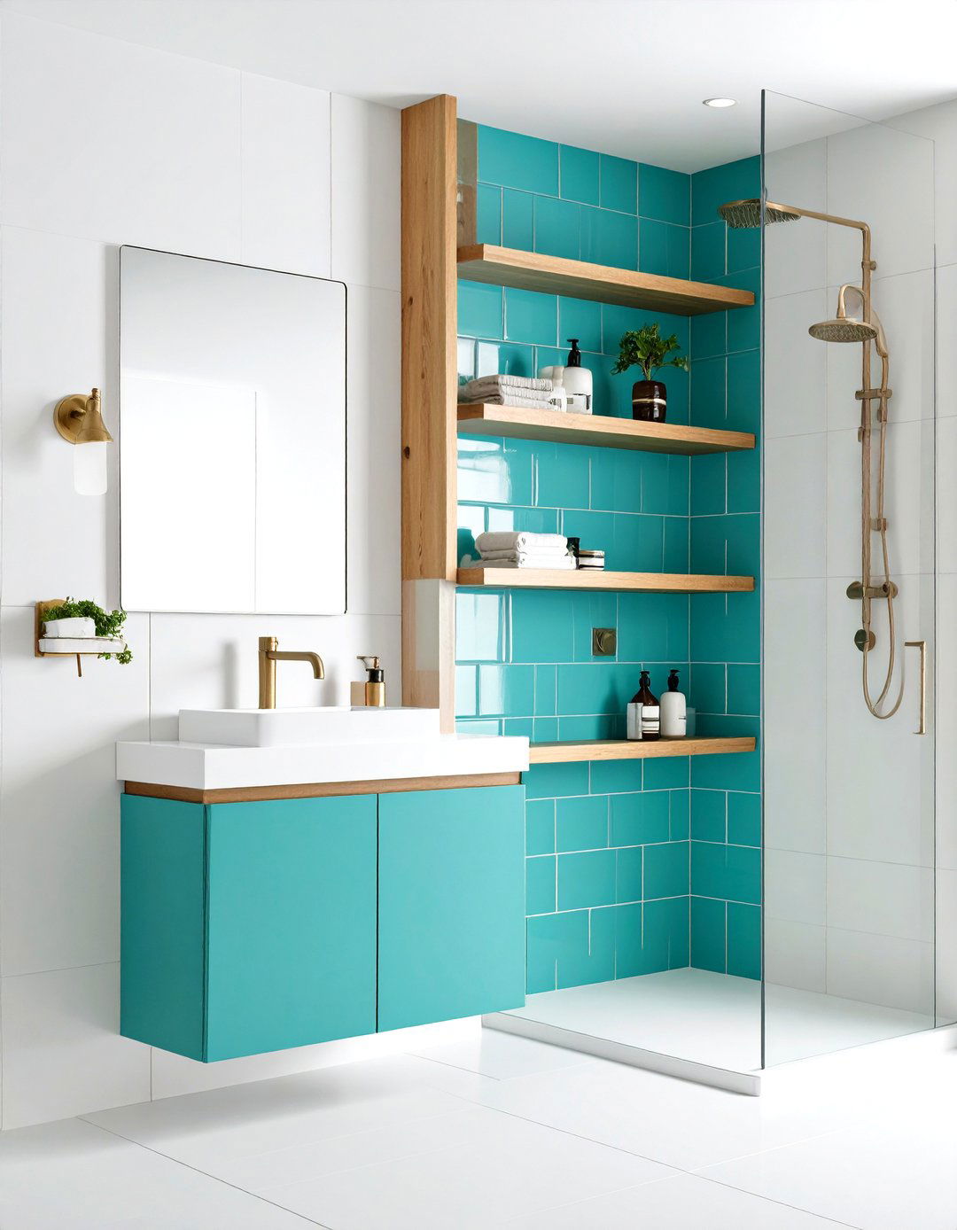 Single Tile Accent Niche - 20 Shower Niche Ideas