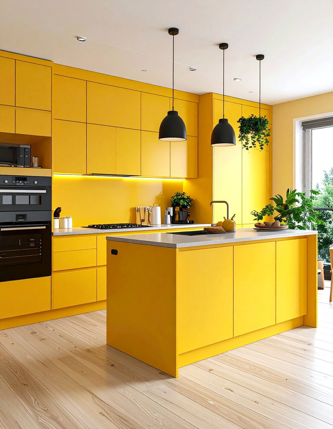 Single Wall Kitchen Layout with Mobile Island Flexibility - 20 Kitchen Layout Ideas