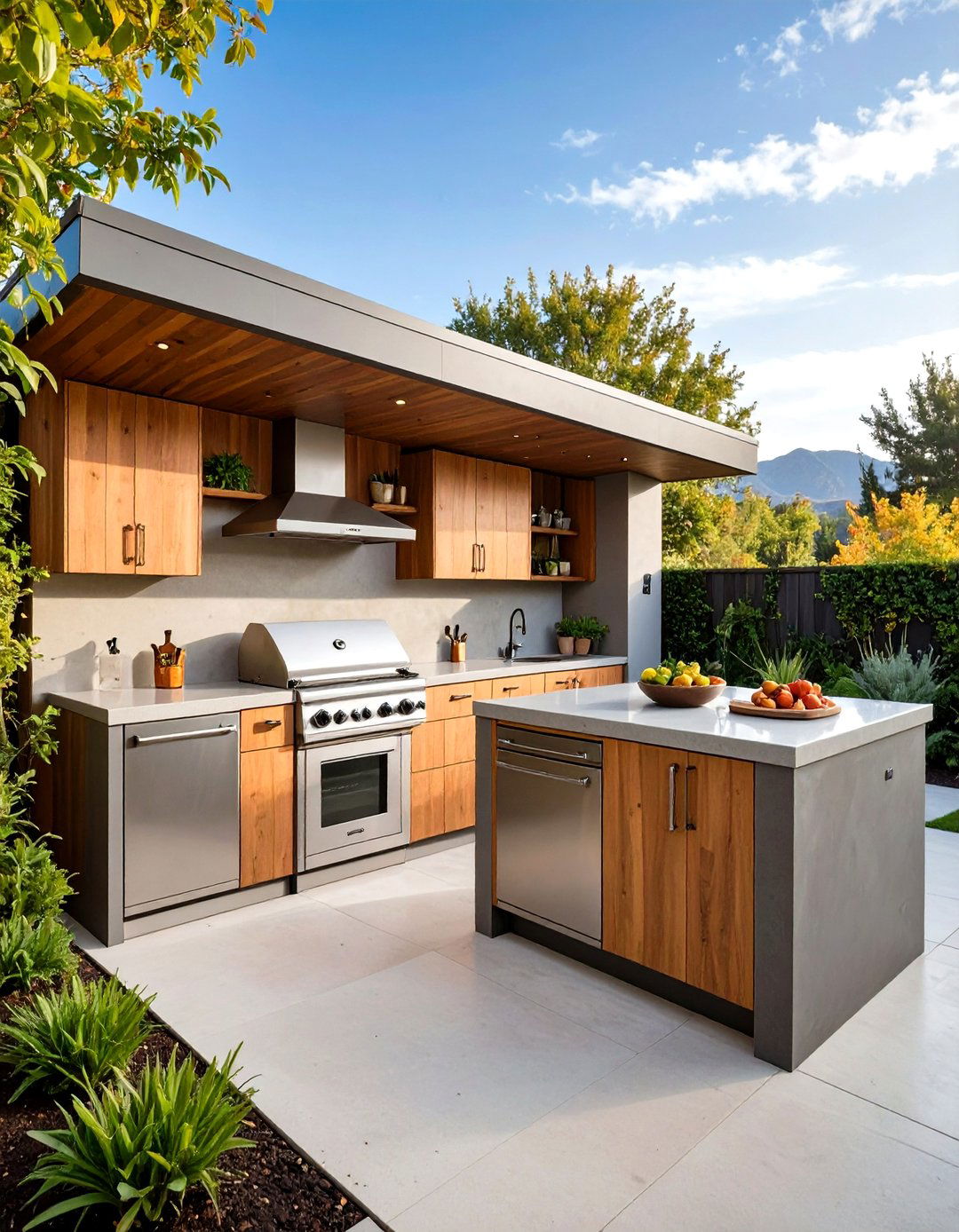 Single Wall Layout - 20 Small Outdoor Kitchen Ideas