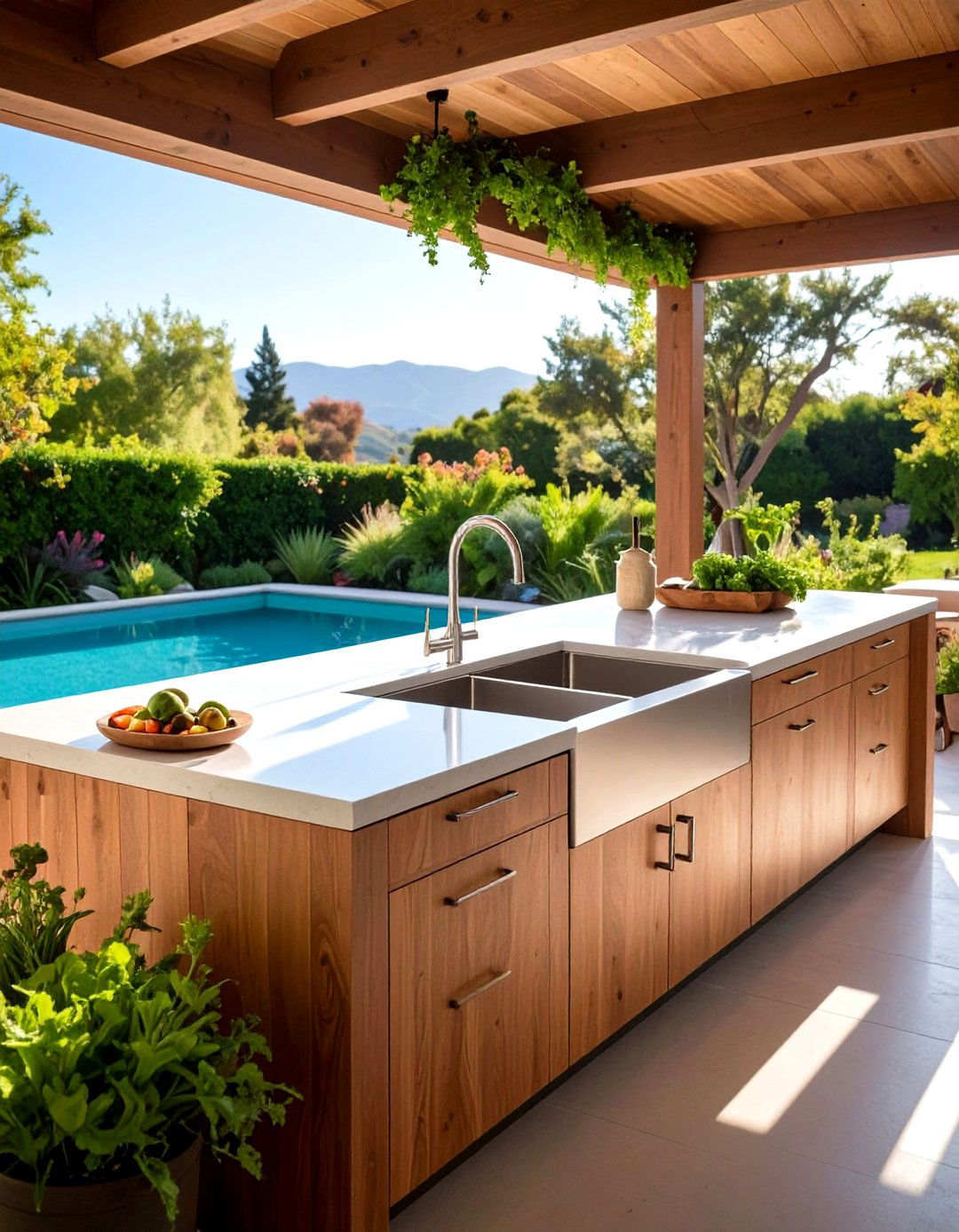 Sink and Prep Station Outdoor Kitchen Island - 20 Outdoor Kitchen Island Ideas