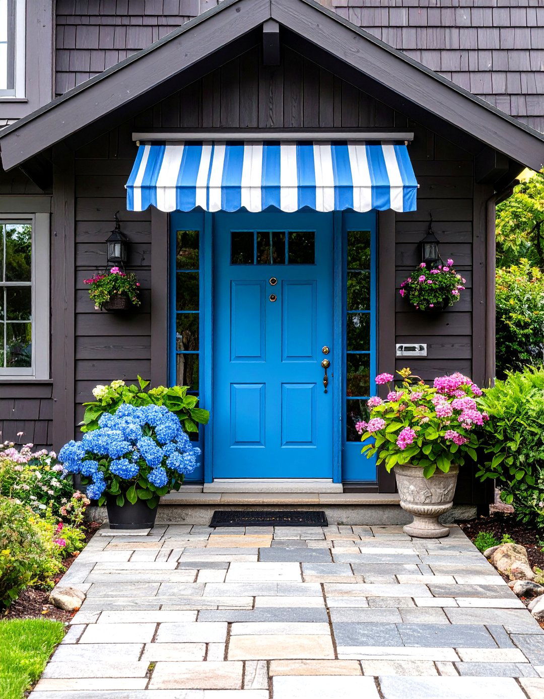 Sky Blue Brown House Front Door Color - 20 Brown House Front Door Colors