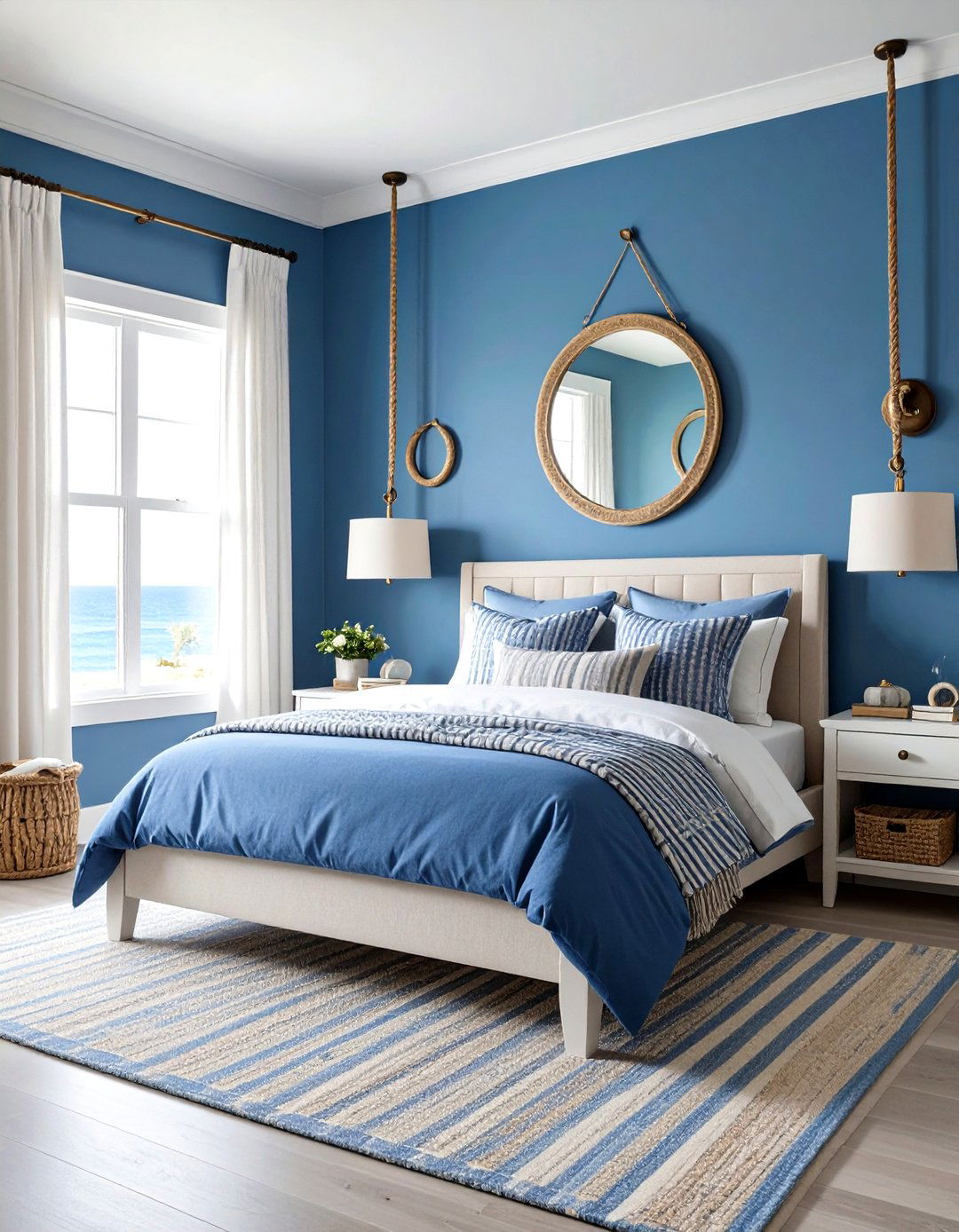 Sky Blue Nautical Themed Decor - 20 Sky Blue Bedroom Ideas