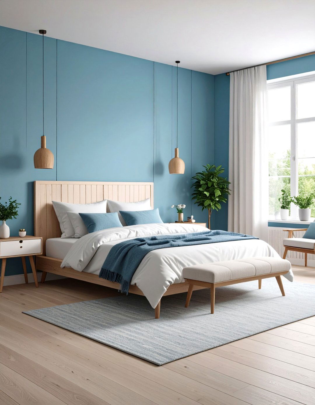 Sky Blue Scandinavian Minimalism - 20 Sky Blue Bedroom Ideas