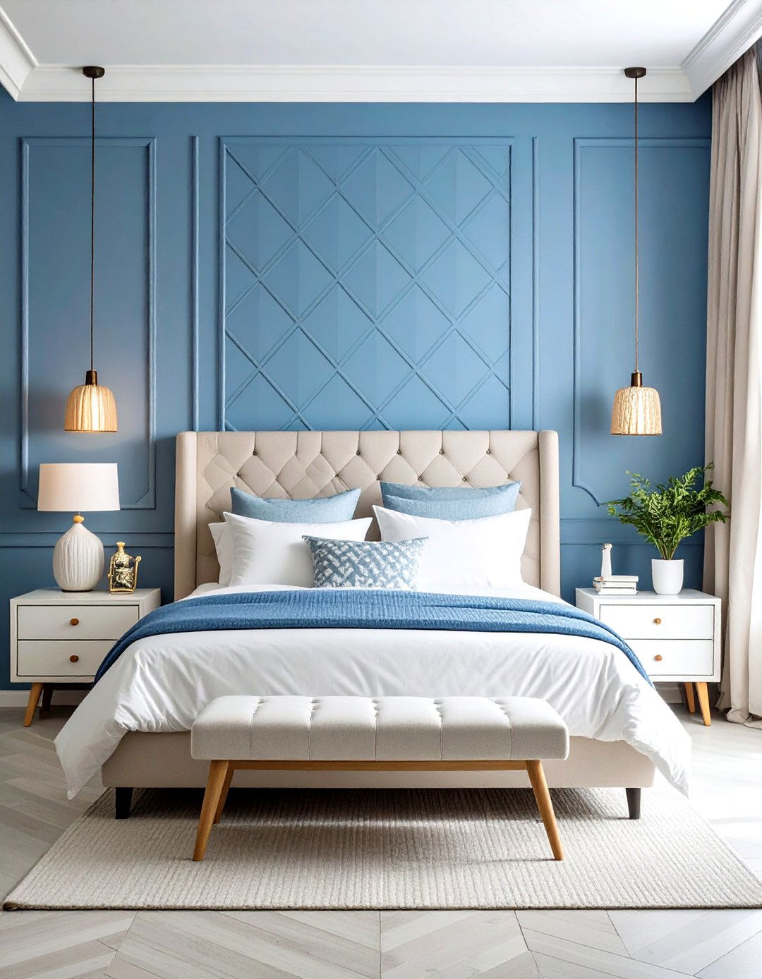 Sky Blue Wallpaper Patterns - 20 Sky Blue Bedroom Ideas