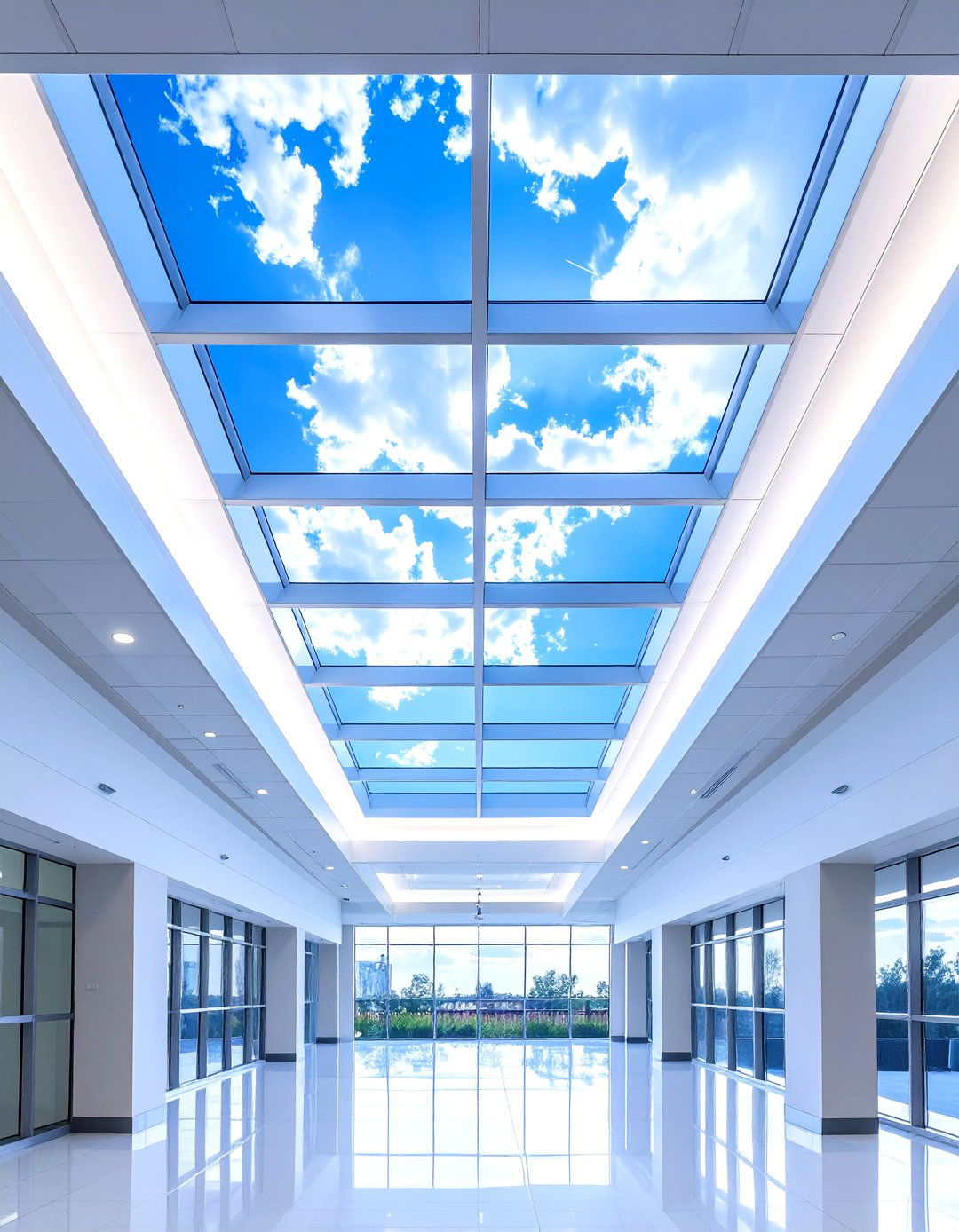 Skylight Effect Drop Ceiling Lighting Panels - 20 Drop Ceiling Lighting Ideas