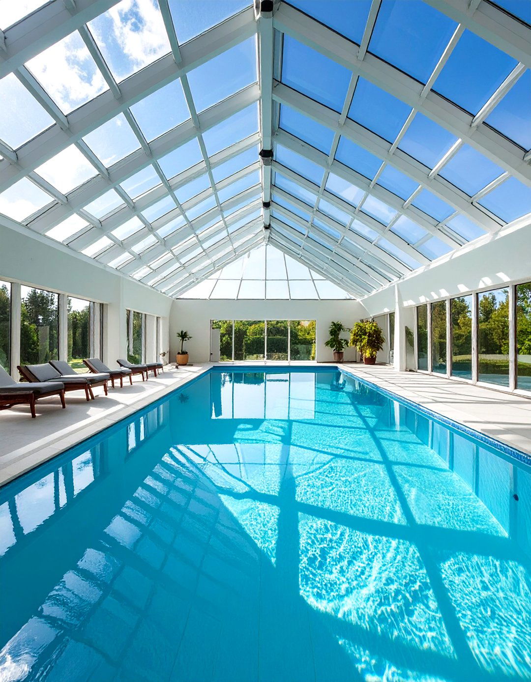 Skylight Glass Dome Indoor Pool Cathedral - 20 Indoor Pool Ideas