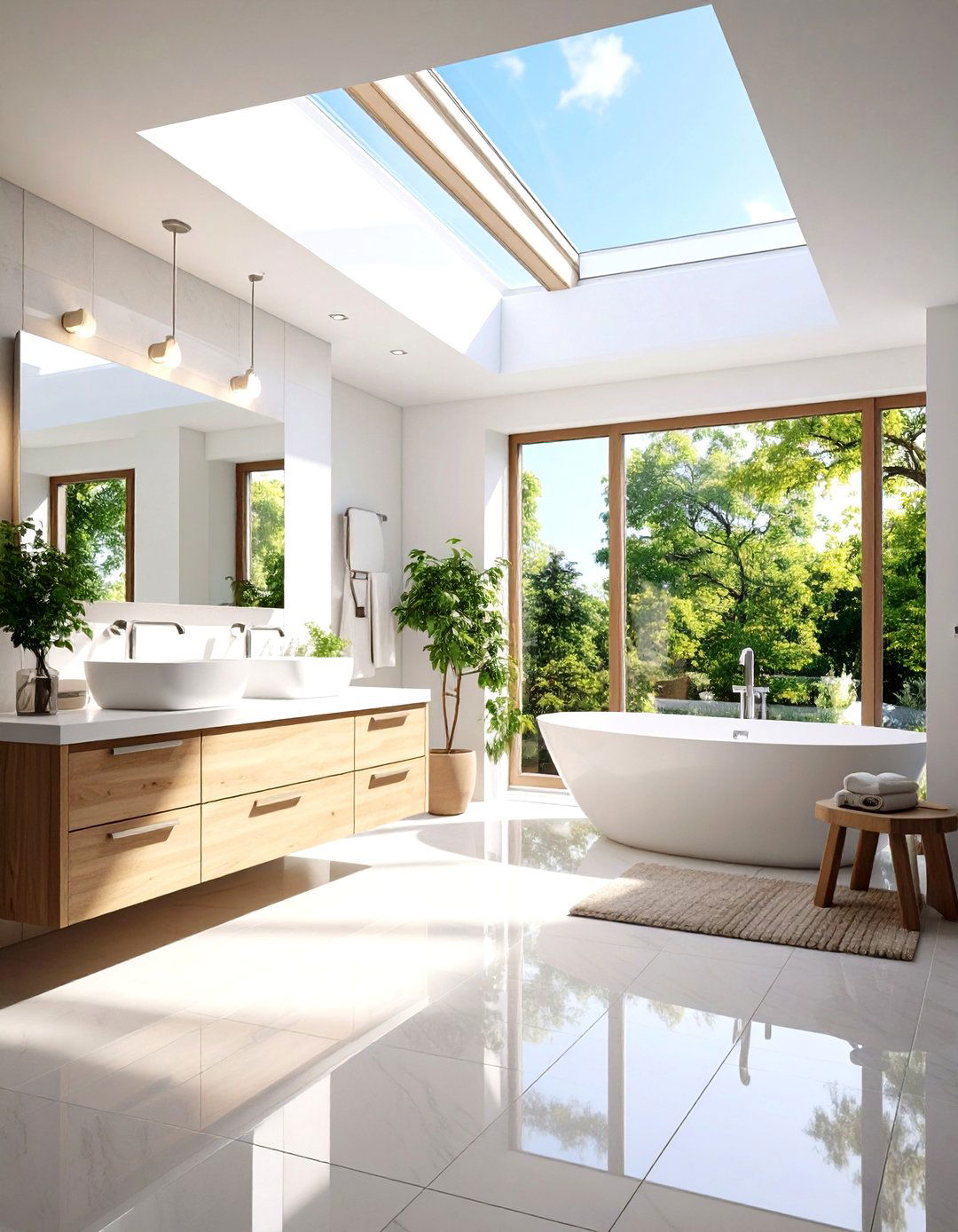 Skylights and Clerestories Illuminate an Ensuite Bathroom - 20 Ensuite Bathroom Ideas