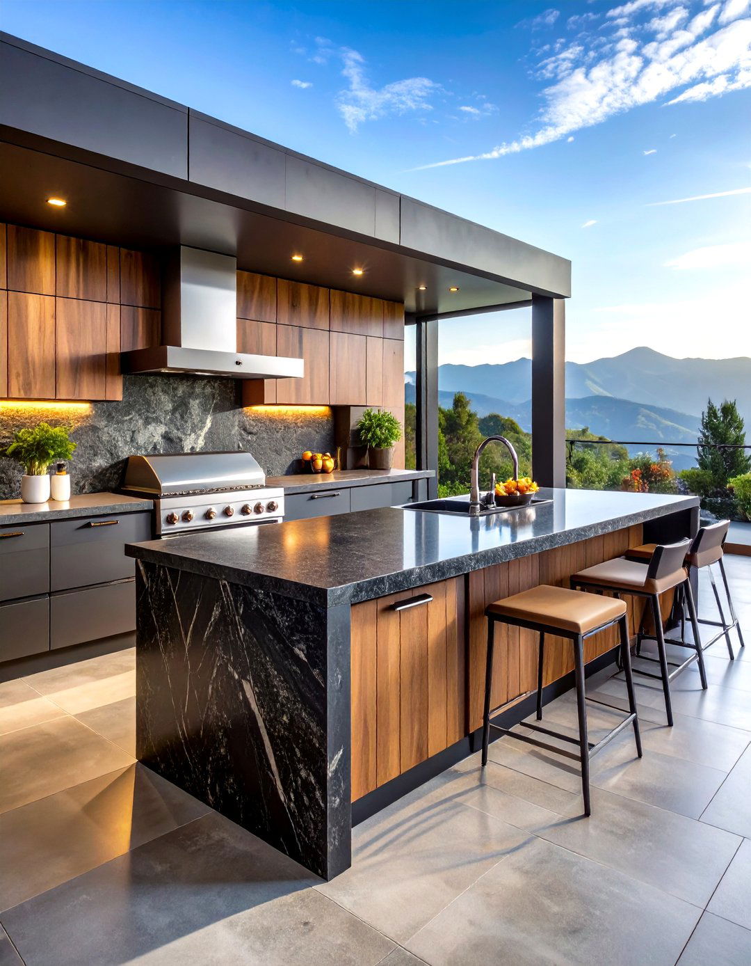 Slate - 20 Types of Outdoor Kitchen Countertops