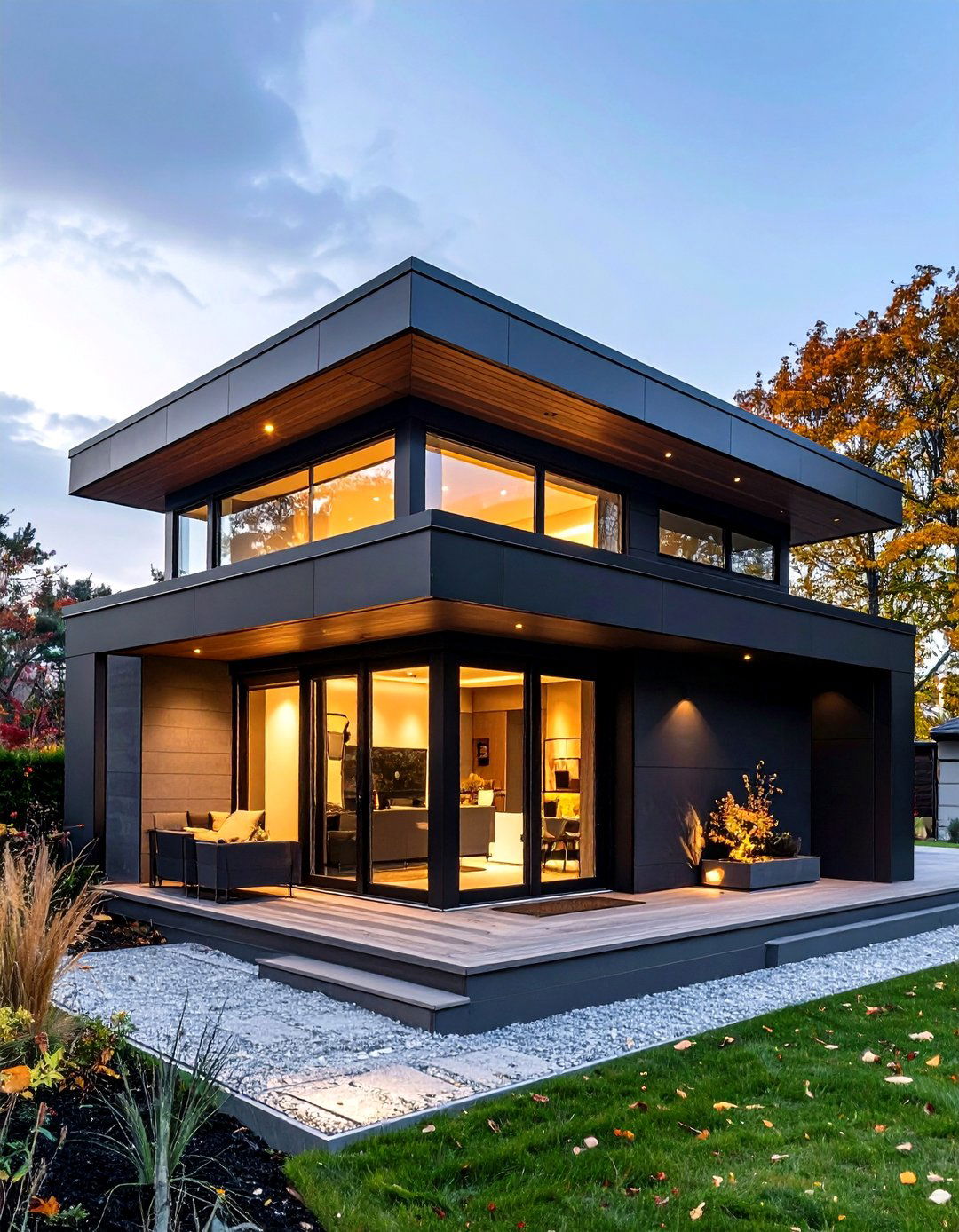 Slate Grey Mixed Material Texture - 20 Dark Grey House Exterior Ideas
