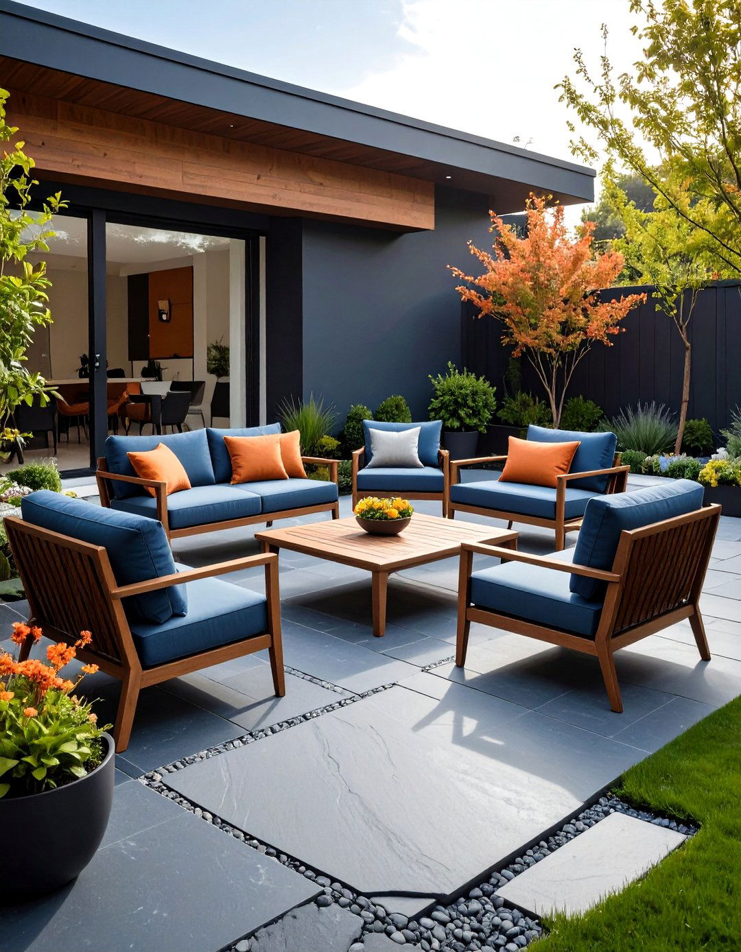 Slate Stone Patio - 20 Stone Patio Ideas