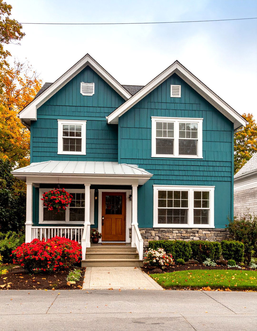 Slate Teal Blue Exterior House Color - 20 Blue Exterior House Colors
