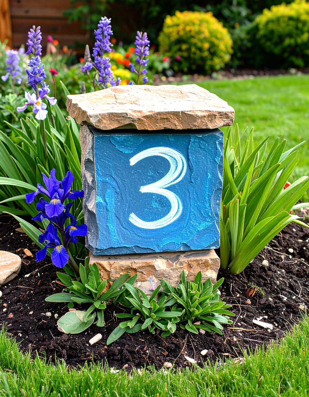Slate Tile Elegance - 20 Garden Sign Ideas