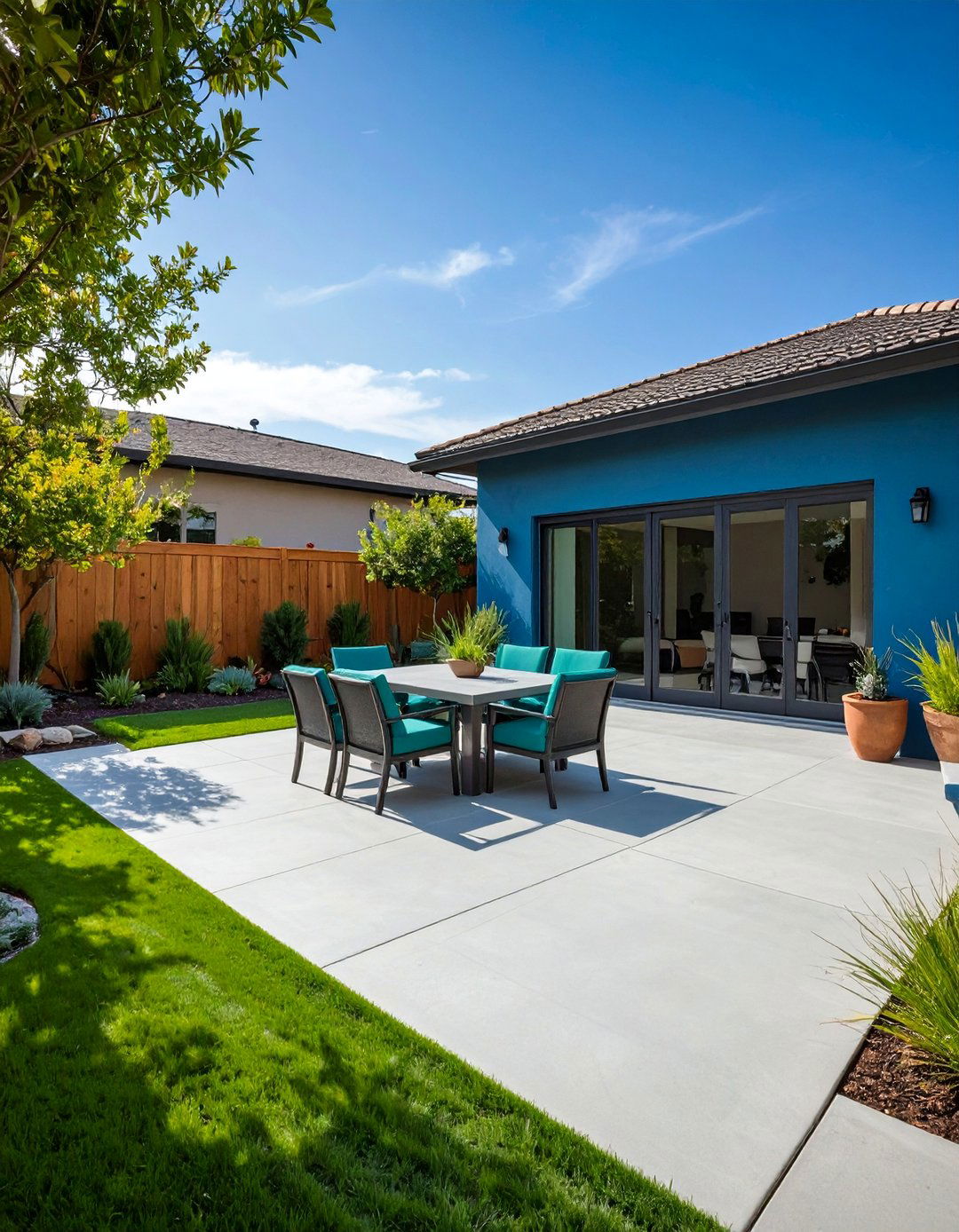 Slate Tile Replica - 20 Stamped Concrete Patio Ideas