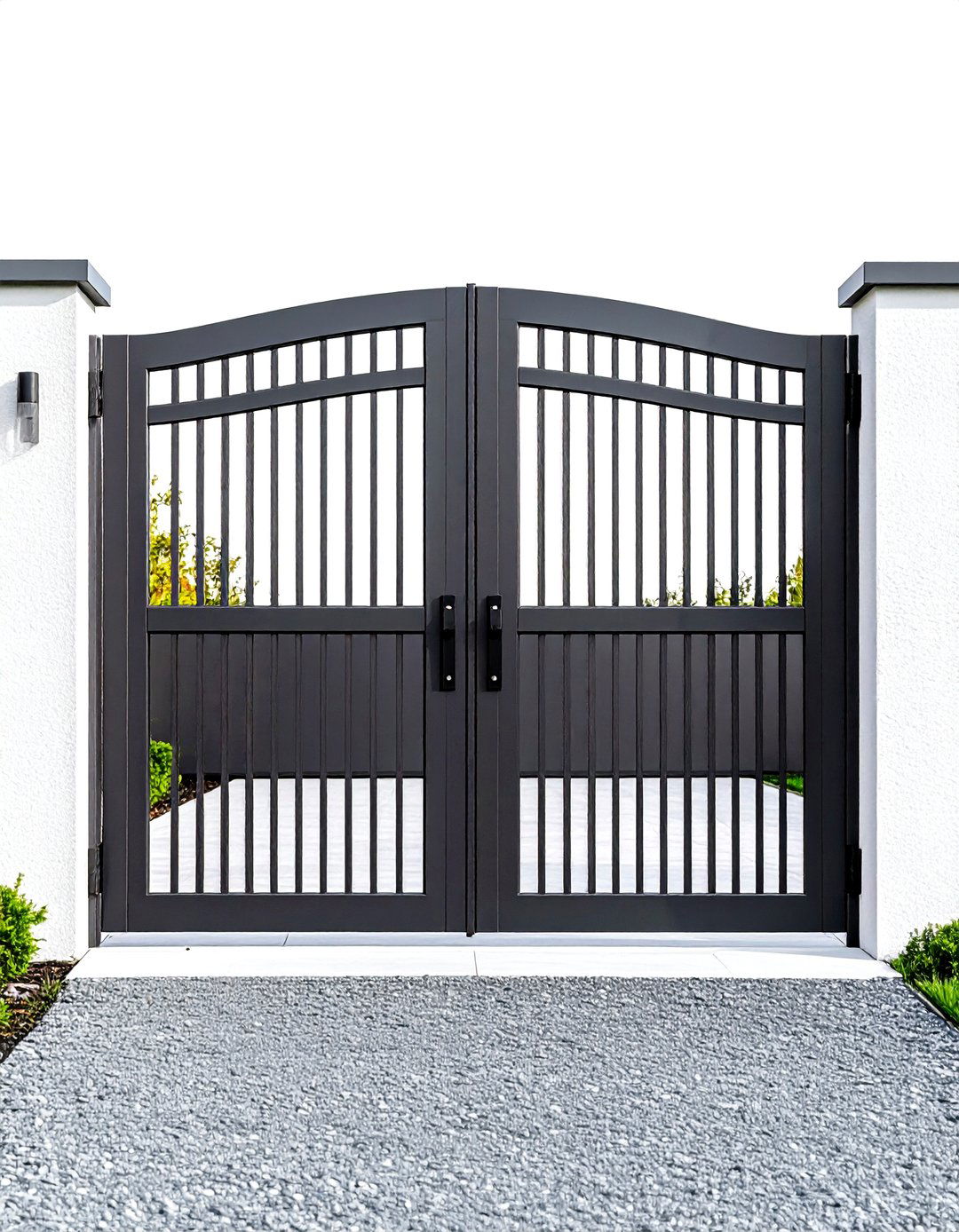 Sleek Aluminum Front Gate Minimalism - 20 Front Gate Ideas
