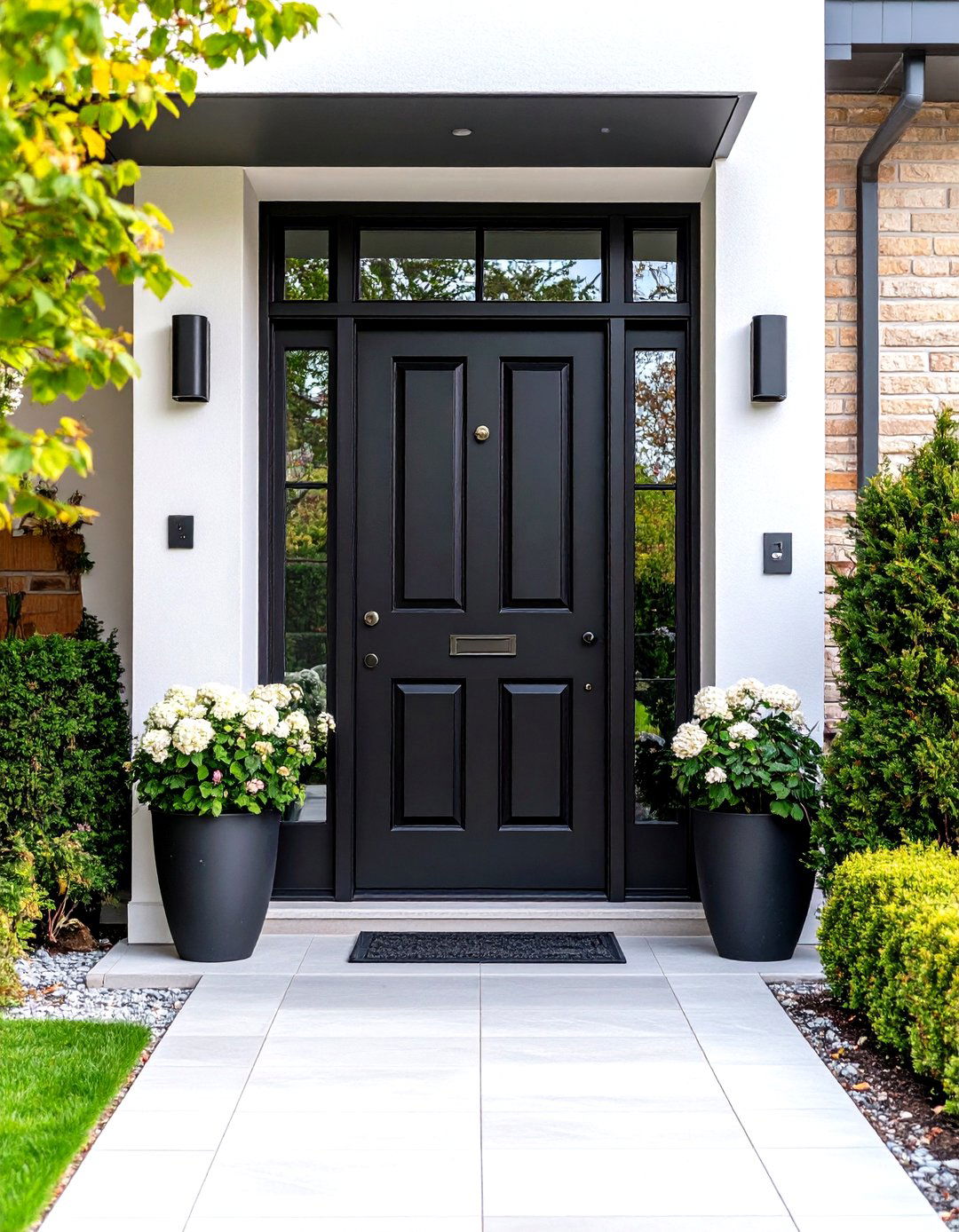 Sleek Black Door - 20 Door Painting Ideas