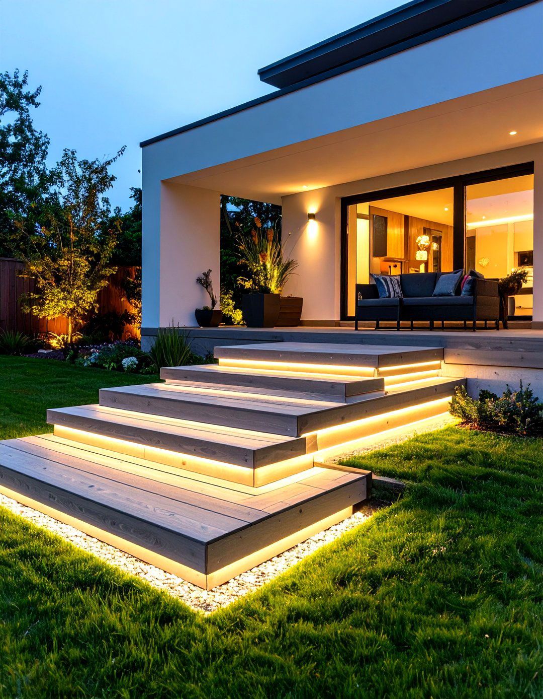 Sleek Floating Deck Steps for a Contemporary Vibe - 20 Deck Steps Ideas