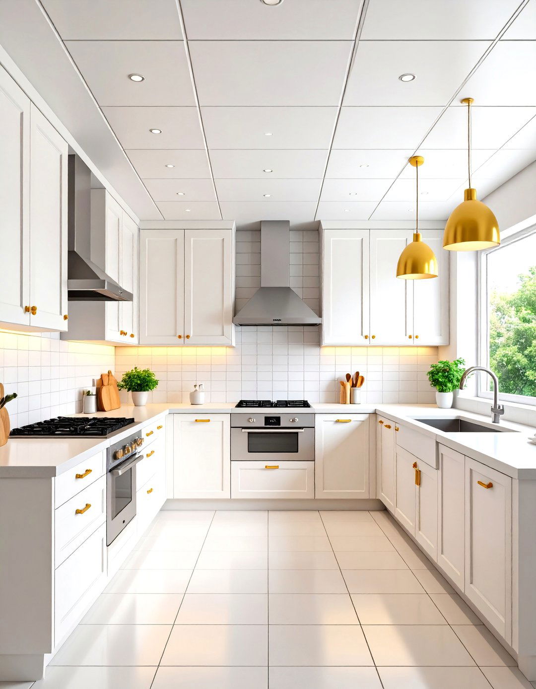 Sleek Kitchen Ceiling Suspended Panel - 20 Kitchen Ceiling Ideas