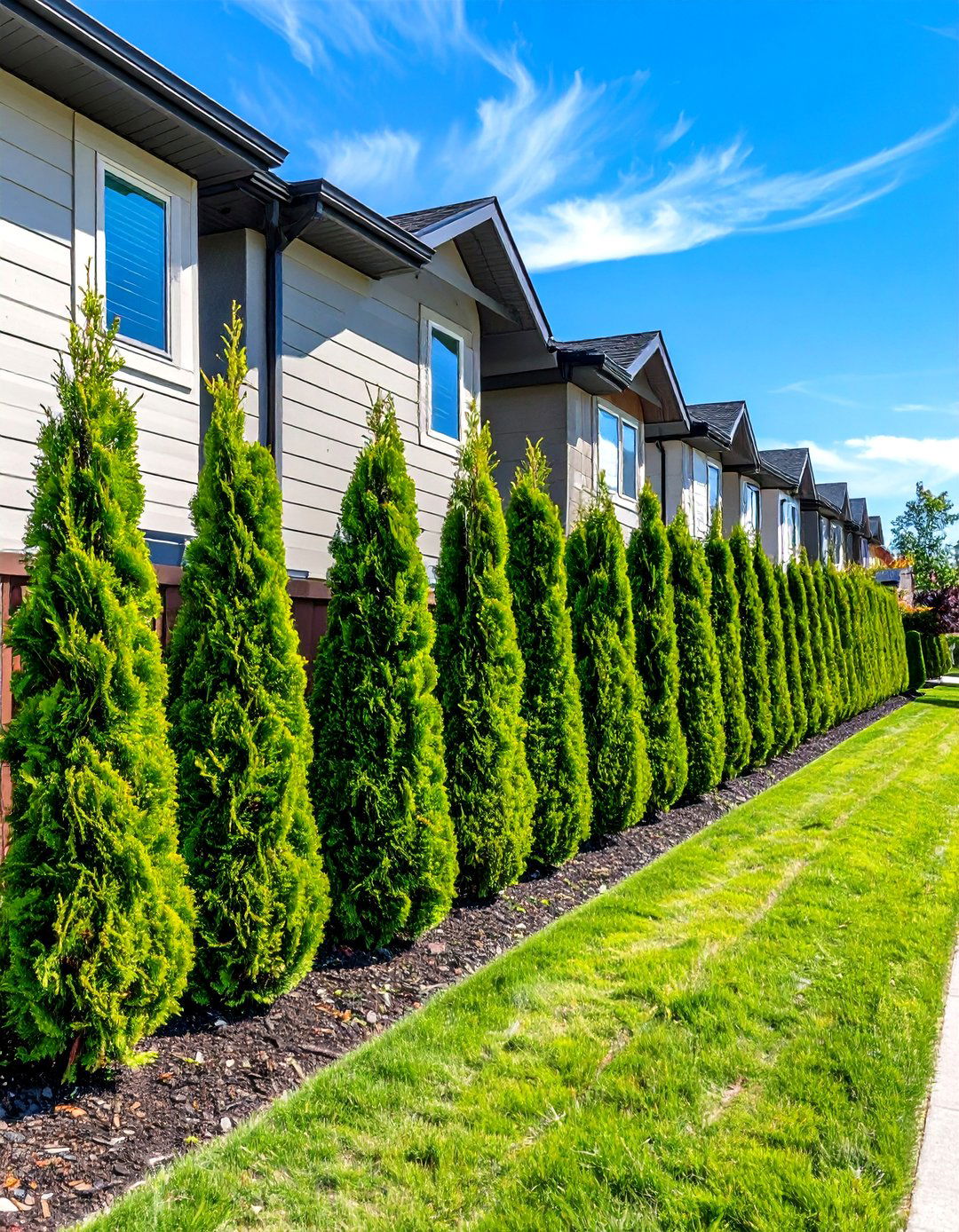 Slender Columnar Evergreens for Tight Spots - 20 Front Yard Evergreen Landscaping Ideas