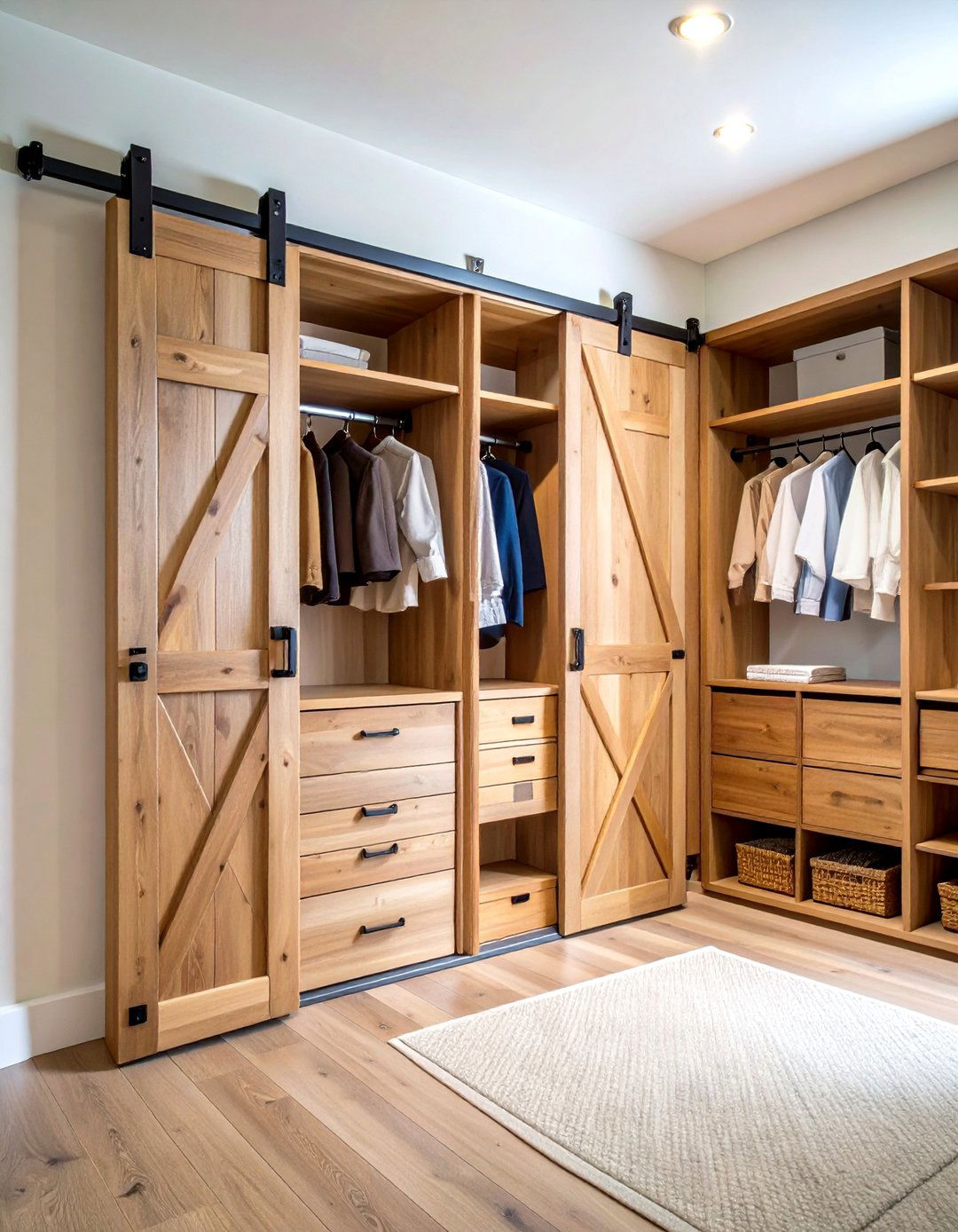 Sliding Barn Door Rustic Closet - 20 Rustic Closet Ideas