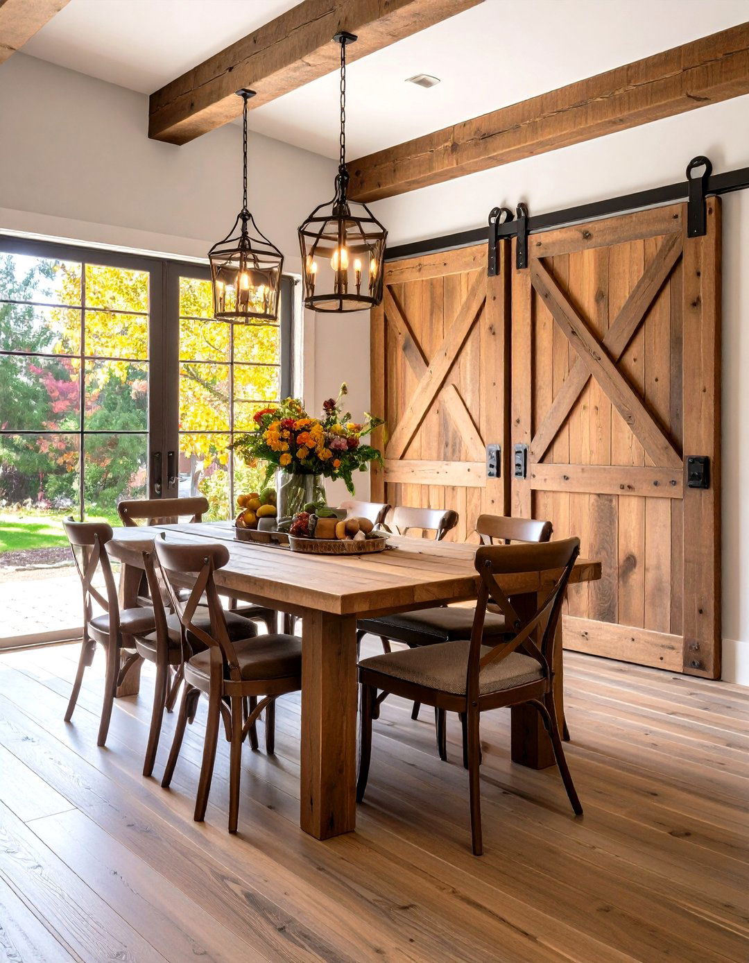 Sliding Barn Door Rustic Dining Room Gateway - 20 Rustic Dining Room Ideas