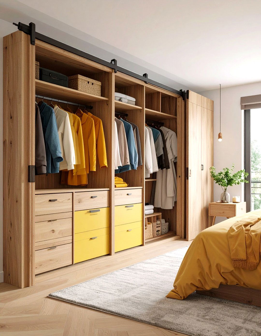 Sliding Closet Doors - 20 Small Bedroom Ideas