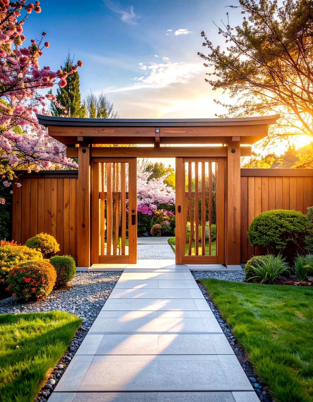 Sliding Panel Japanese Garden Gate System - 20 Japanese Garden Gate Design Ideas