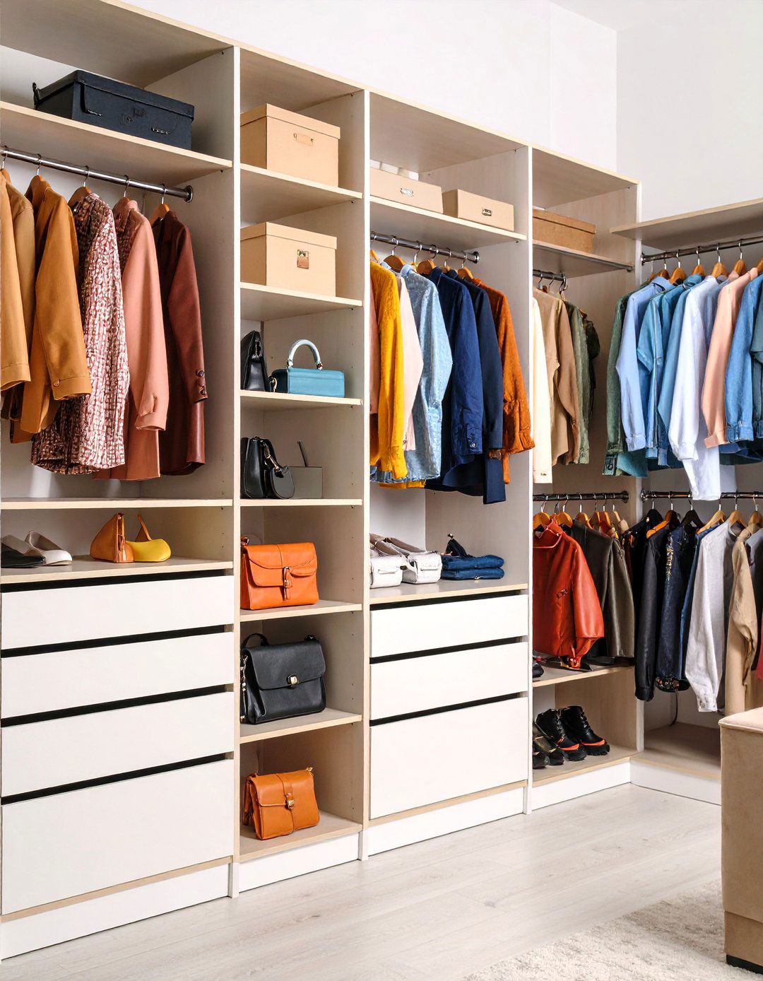 Sliding Panel Purse Storage System - 20 Purse Storage Ideas